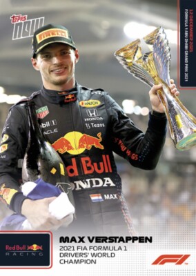 2021 TOPPS NOW FORMULA ONE F1 CARD MAX VERSTAPPEN #80 F1