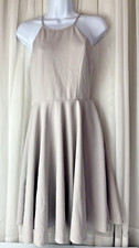 Lulu's Small Irresistible Charm Grey Fit & Flare Midi A-Line Dress High Neck