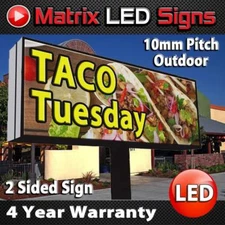 LED Sign Outdoor Full Color Double Sided LED Programmable Message Digital Sign