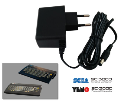 Netzteil für Sega / Yeno SC-3000 - 1,5m Kabel - EU Stecker AC Adapter PSU