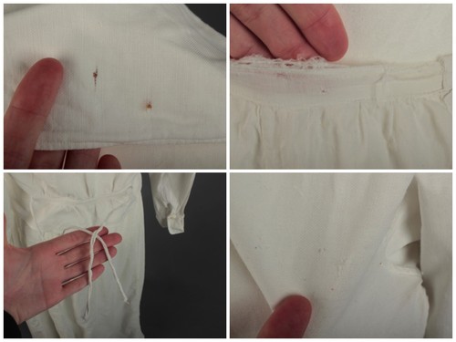 VTG Women's Antique 1910s White Cotton 2 PC Outfit Skirt & Top Sz S Teens - Picture 11 of 11