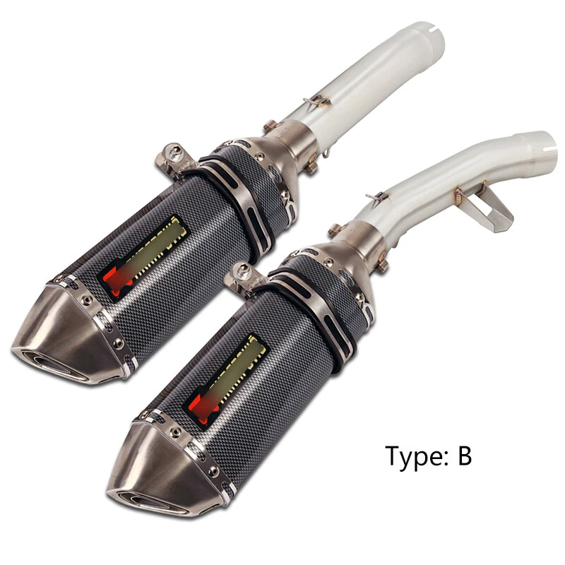 Silenciadores silenciadores acero tubo de escape deslizables 51 mm para Yamaha FJR1300 2001-2024 Foto 2 de 4