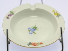 &diams;&diams; MEISSEN Aschenbecher Blumendekor Bunte Blumen Goldrand 1. Wahl Porzellan
