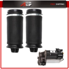 3PCS Air Suspension Spring & Compressor Pump For Mercede ML500 ML550 GL320 GL350