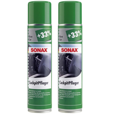 SONAX 03563000 CockpitPfleger New Car Kunststoff Pflege Reiniger 2X 400ml