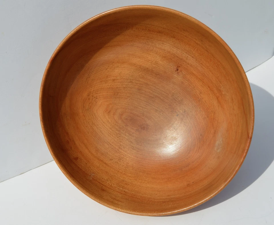 HERMOSA ENSALADA/FRUTERO BASE MADERA GRANULADA Y PLATA ESTERLINA M. FRED HIRSCH CO Foto 2 de 4