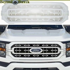 For 2021-2023 FORD F150 XL,XLT models Z1 OXFORD WHITE Grille Grill COVER OVERLAY