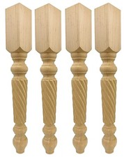 Narrow Roped Walton End Table Leg 21 1/4 in Tall x 2 3/4 in Wide Set of 4