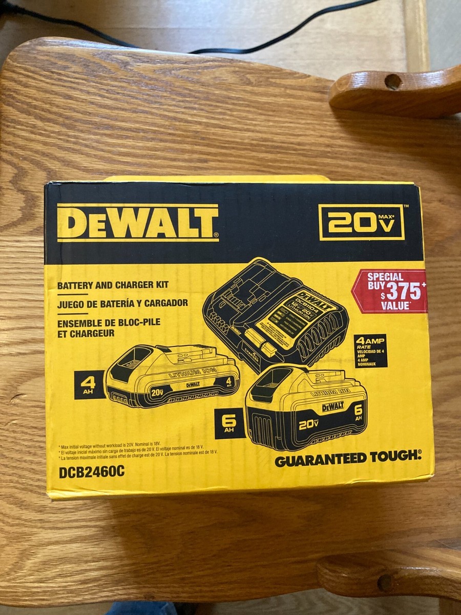 DEWALT DCB2460C 20V Max Starter Kit 4AH 6AH Charger NEW