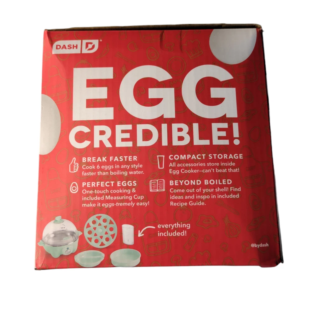 NEW DASH Rapid 6-Egg Electric Cooker in Aqua for Quick Breakfasts NEW DASH Rapid 6-Egg Electric Cooker in Aqua for Quick Breakfasts