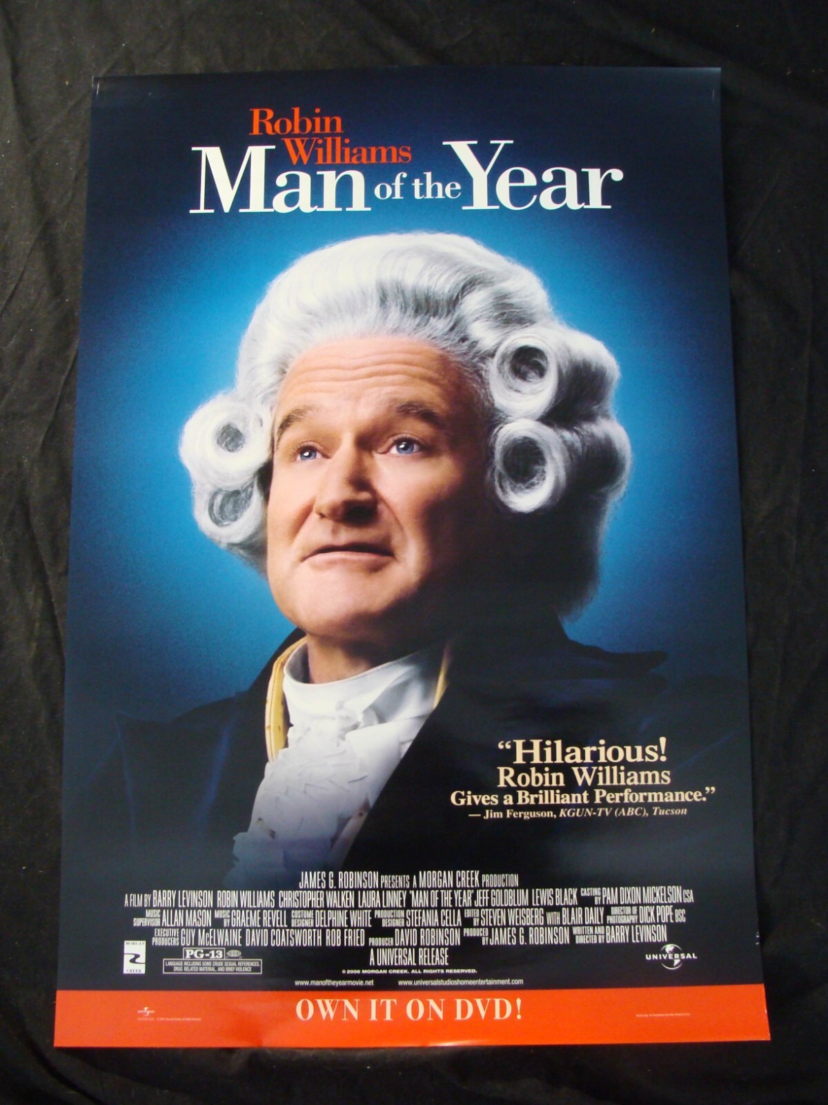 MAN OF THE YEAR movie poster ROBIN WILLIAMS original 2006 video store