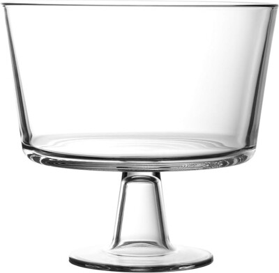 Royalty Art European Trifle Bowl with Pedestal, Round Dessert Display Stand for