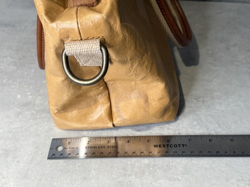 UASHMAMA ROMA SMALL WEEKENDER DAY BAG GEBRAUCHT PAPIERTÜTE CAMEL MADE IN ITALY - Bild 9 von 9