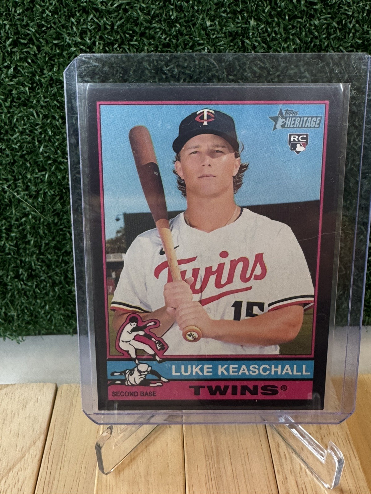 2025 Topps Heritage High #614 Luke Keaschall Twins RC SSP BLACK BORDER
