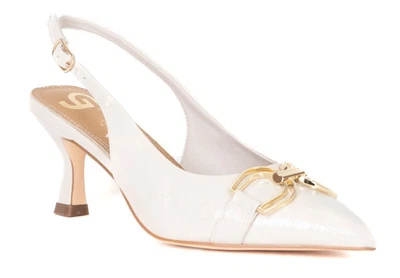 GOLD & GOLD GV129 Sandales Chaussures Femme Boucle Bride Écaille Off White - Photo 1/2