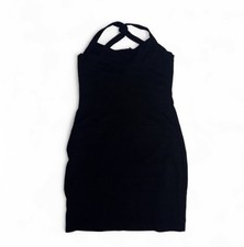 Express Dress Women's M Black Bandage Bodycon Racerback Mini