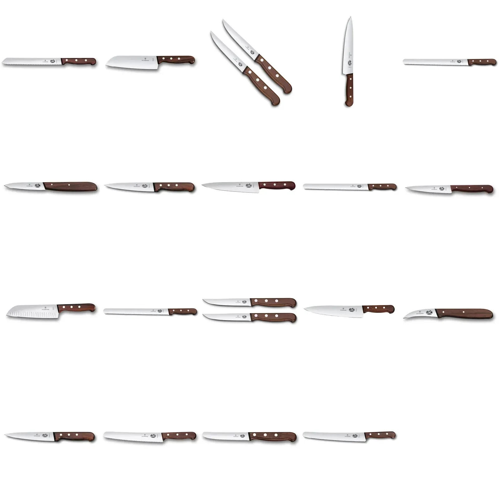 VICTORINOX Knife Set: Chef, Bread, Paring, Santoku, Steak, Wood Handle Fr Japan
Opens in a new windo