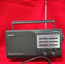 Vintage Sony ICF-34 Portable Radio 4 Band AM/FM/Weather/TV Tested  Working