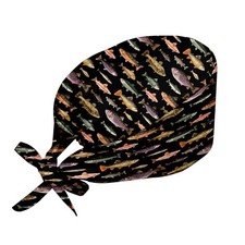 Men Women Scrub Caps Surgical Cap with Sweatband,Adjustable Tie-Back