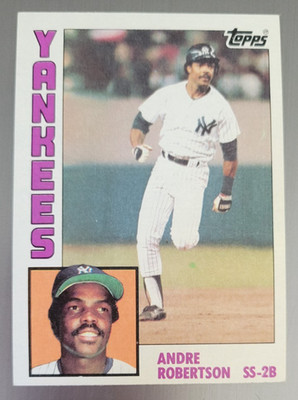 1984 TCG Topps ANDRE ROBERTSON New York Yankees Minor Major League Record #592