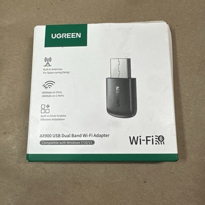 UGREEN WiFi Adapter for Desktop PC, AX900 USB 6 with Black 