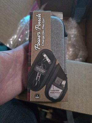 Solaray LLC Get Cozy Plaid New  Power Pouch Charge On The Go. 