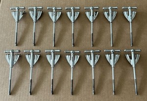 Vintage 60's Ludwig Bass Drum Club Date 5.25" Bowtie T-Rods & Claws Lot Of 14