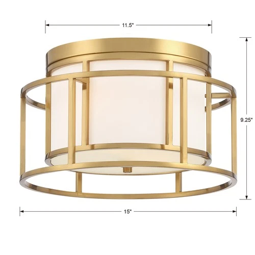 Hulton 2-Light Ceiling Mount in Luxe Gold - Picture 4 of 4