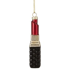 Northlight 4.5-Inch Red Lipstick Glass Christmas Ornament