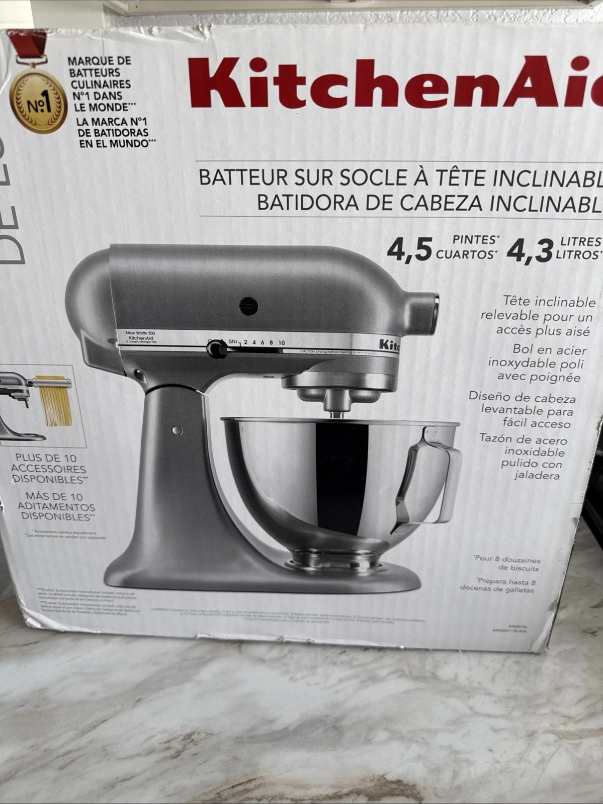 KitchenAid Deluxe Series 4.5-Qt Tilt-Head Stand Mixer, Contour Silver, Brand New
Opens in a new wind