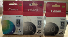 NEW GENUINE CANON (2) PG-30 Black & (1) CL-31 Color Ink Cartridges SEALED BOXES
