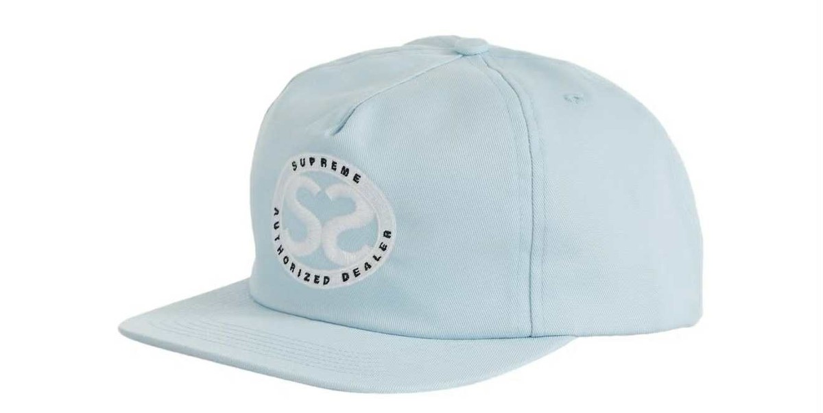NEW w/ TAGS SUPREME Double S Box Logo 5-PANEL HAT OS SS22 Snapback