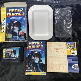 Mega Drive Super 32X Soft Afterburner Complete Box Instructions Postcard and