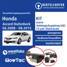 Anhängerkupplung starr u.13pol spez. E-Satz für HONDA Accord VIII Typ CU 08- AHK