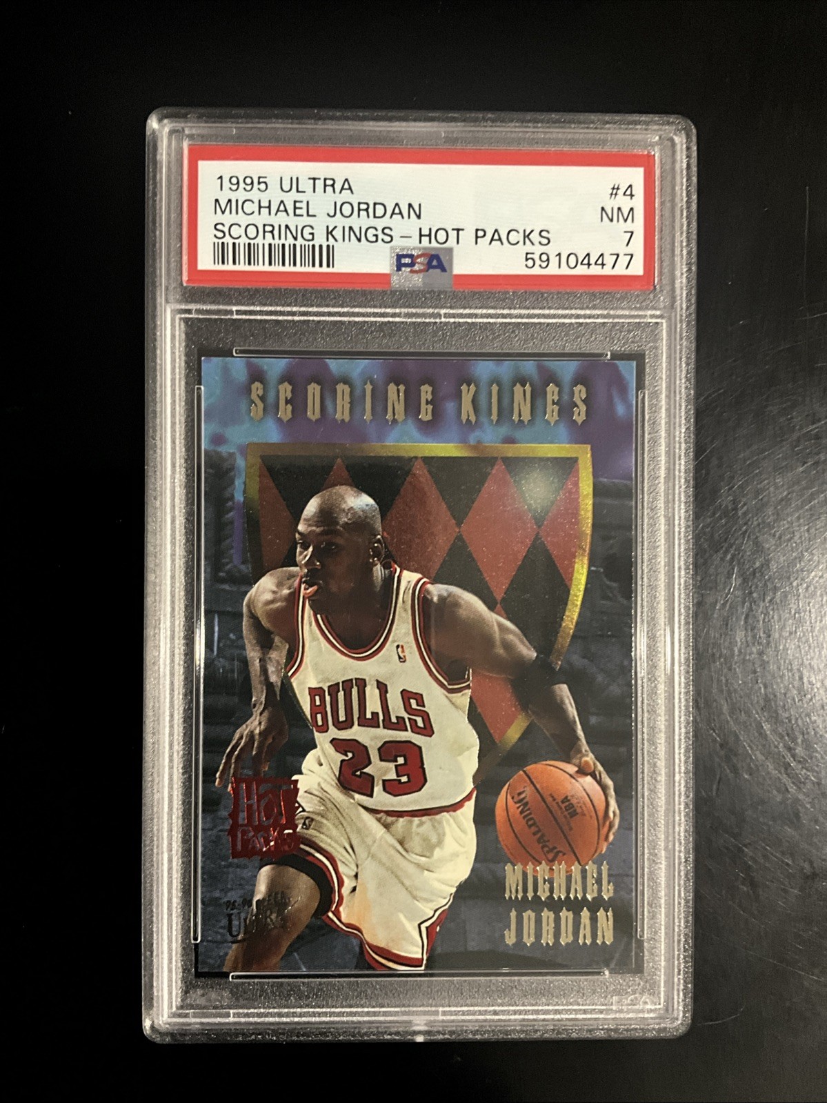 1995 ULTRA SCORING KINGS HOT PACKS #4 MICHAEL JORDAN PSA 7
