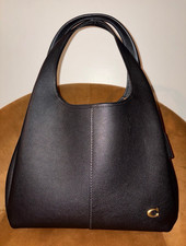 Coach Lana Shoulder Bag Black Pebbled Finish Gold Hardware w/ Original Dust Bag