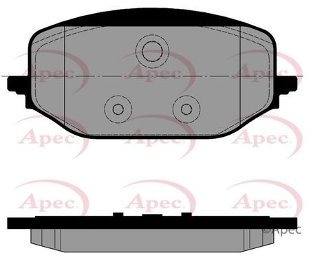 FRONT DISCS AND PADS KIT APEC RED FOR PEUGEOT 3008 1.6 L 2016- - Picture 3 of 6