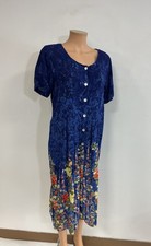 Blue Floral Maxi Dress Cottagecore Womens Large