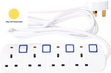Image of Powermaster 341158 Switched Extension Lead with Neon Indicator 230V