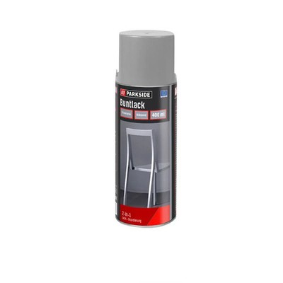 400ml Buntlack SILBERGRAU Glänzend Farbspray Sprühdose Spraydose 2in1Lack+Primer