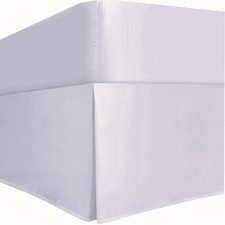 3 Sided SPLIT Corner Tailored Bed Skirt 620 TC Cotton White Solid All Size Drop