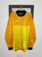 Vintage Nike Goalkeeper Template Yellow Football Shirt Soccer Jersey Mens Size M