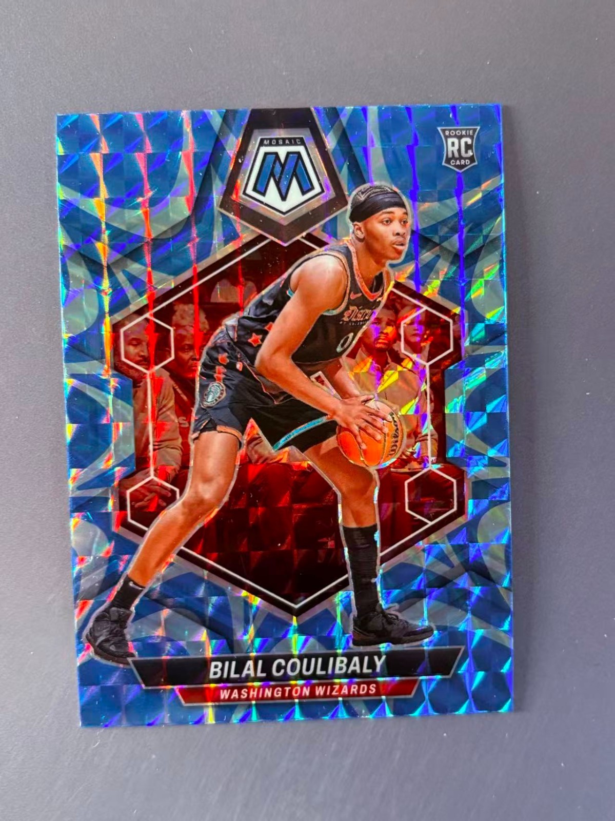 Bilal Coulibaly 2023-24 Panini Mosaic Blue Reactive Prizm RC #235