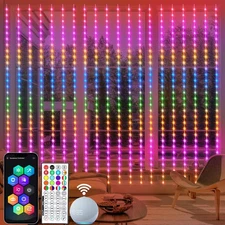 Smart 600 LED Curtain Lights, 20Ft x 10Ft, Compatible with Alexa, App Control...