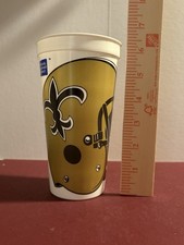 1 VINTAGE NEW ORLEANS SAINTS PLASTIC ICEE SOUVENIR CUP -  NFL - Coca-Cola 1990’s