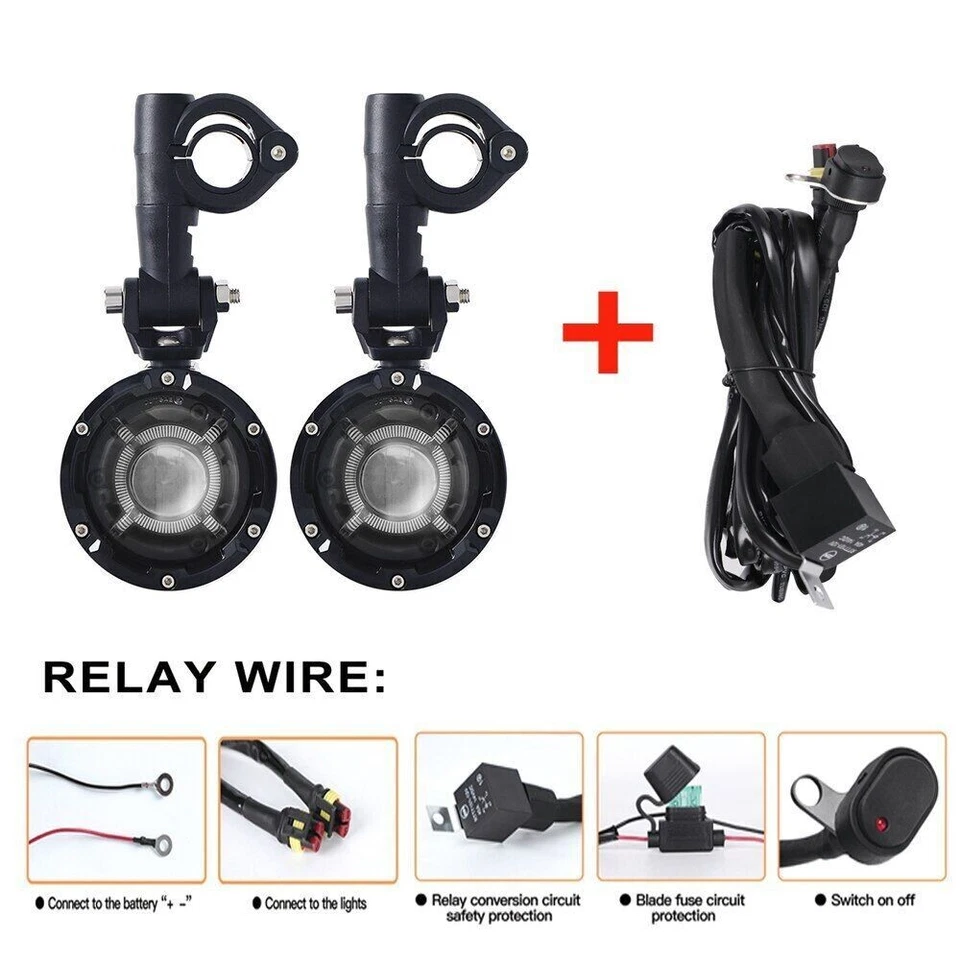 Luces auxiliares para BMW R1200GS F800GS F700GS F650 K1600 faros antiniebla de conducción puntual Foto 3 de 4