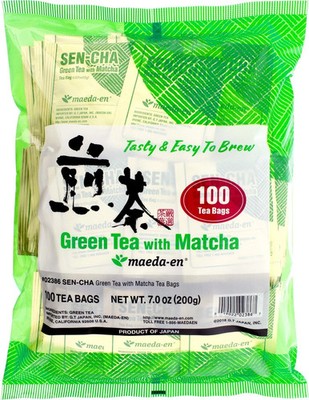 Maeda-en Sencha Green Tea with Matcha 7 oz. ( 100 Count ) Product of Japan