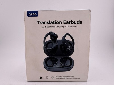 Q28S AI Translation Earbuds Real-Time : 144 Languages, Offline Mode, Noise Canc.