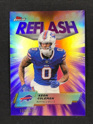 2025 Topps Finest Reflash Purple Refractor #RF-11 Keon Coleman /125 Bills YT92