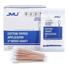 JMU Medical Cotton Swabs, Swabs with Wooden 3 Inch Pack of 1000 